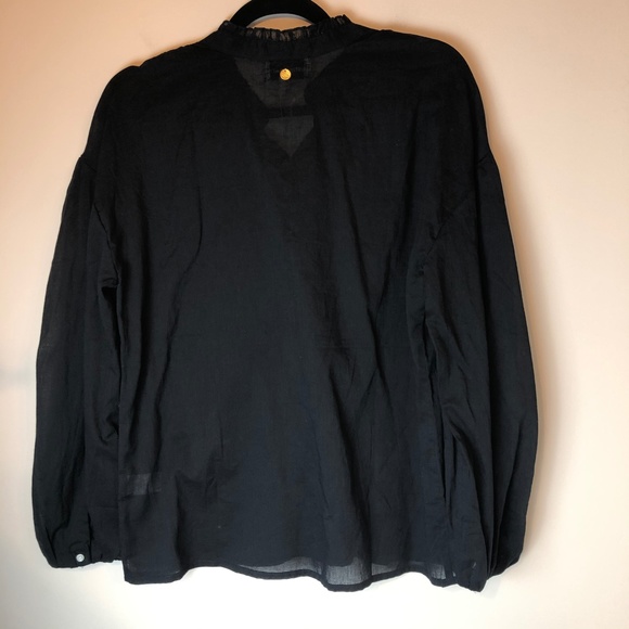 Antik Batik | Lara Cotton Blouse Black S 38 - Picture 4 of 5